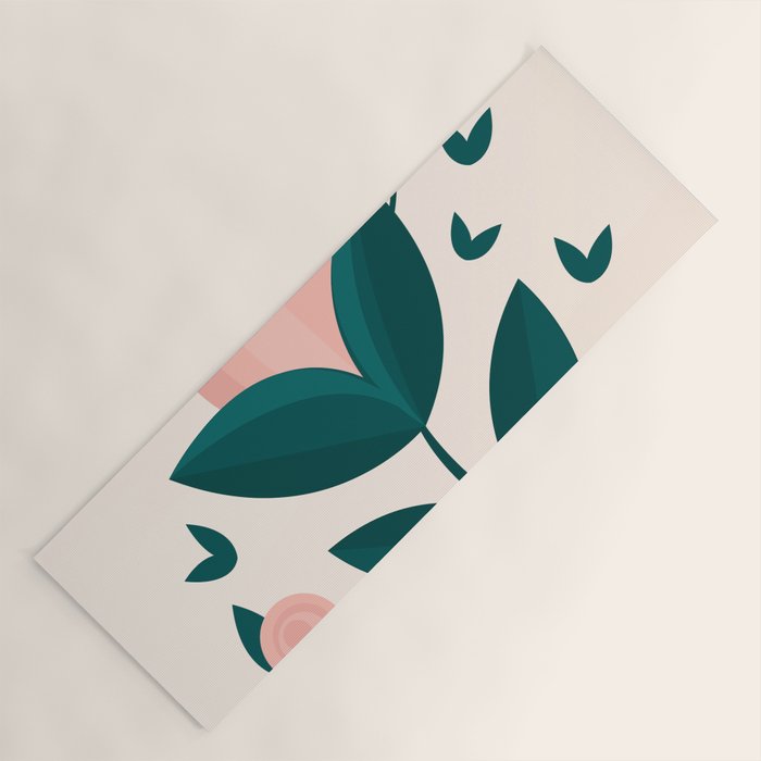 Pink flower Yoga Mat Gallery Image 1