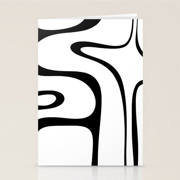 Copacetic Retro Abstract Pattern Black and White Stationery Card Gallery Image 1