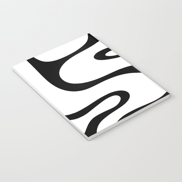 Copacetic Retro Abstract Pattern Black and White Notebook Gallery Image 3