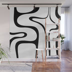 Copacetic Retro Abstract Pattern Black and White Wall Mural Gallery Image 1