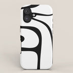 Copacetic Retro Abstract Pattern Black and White iPhone Case Gallery Image 1