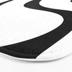 Copacetic Retro Abstract Pattern Black and White Bath Mat Gallery Image 3