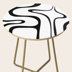 Copacetic Retro Abstract Pattern Black and White Side Table Gallery Image 2