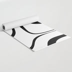 Copacetic Retro Abstract Pattern Black and White Yoga Mat Gallery Image 2