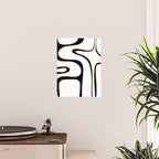 Copacetic Retro Abstract Pattern Black and White Poster Gallery Image 2