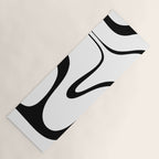 Copacetic Retro Abstract Pattern Black and White Yoga Mat Gallery Image 1