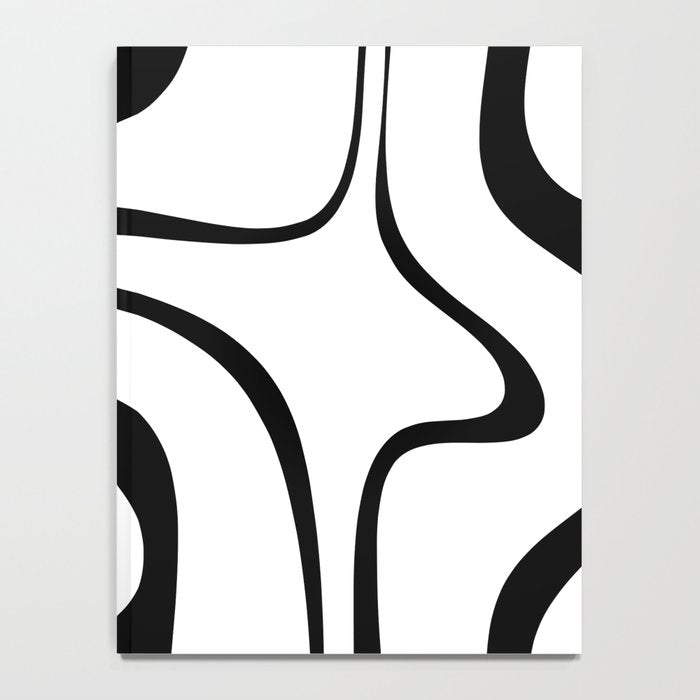 Copacetic Retro Abstract Pattern Black and White Notebook Gallery Image 4