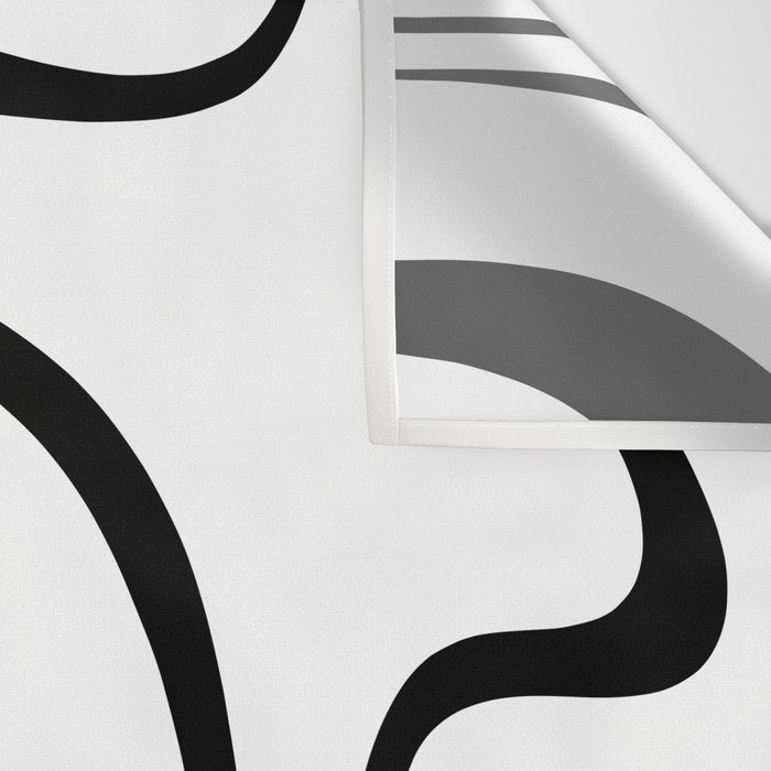 Copacetic Retro Abstract Pattern Black and White Wall Tapestry Gallery Image 3