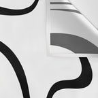 Copacetic Retro Abstract Pattern Black and White Wall Tapestry Gallery Image 3