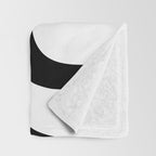 Copacetic Retro Abstract Pattern Black and White Throw Blanket Gallery Image 3