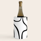 Copacetic Retro Abstract Pattern Black and White Wine Chiller Gallery Image 3