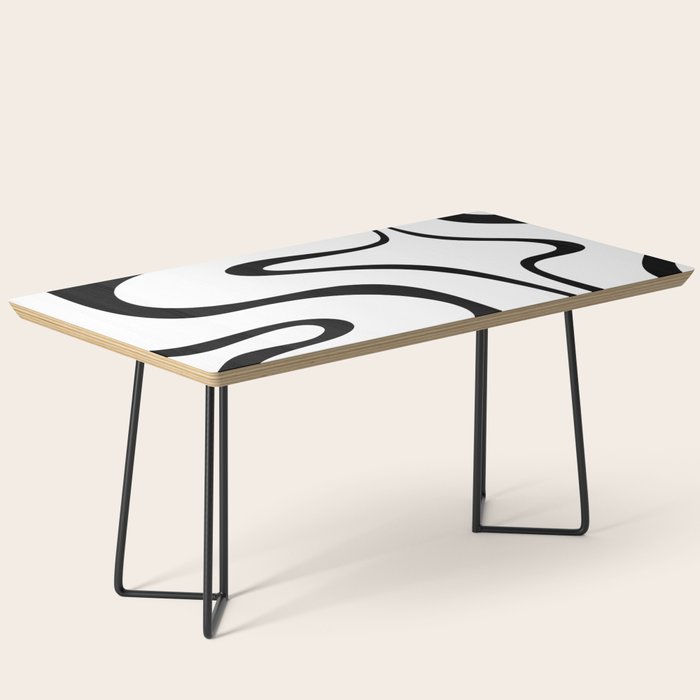 Copacetic Retro Abstract Pattern Black and White Coffee Table Gallery Image 1