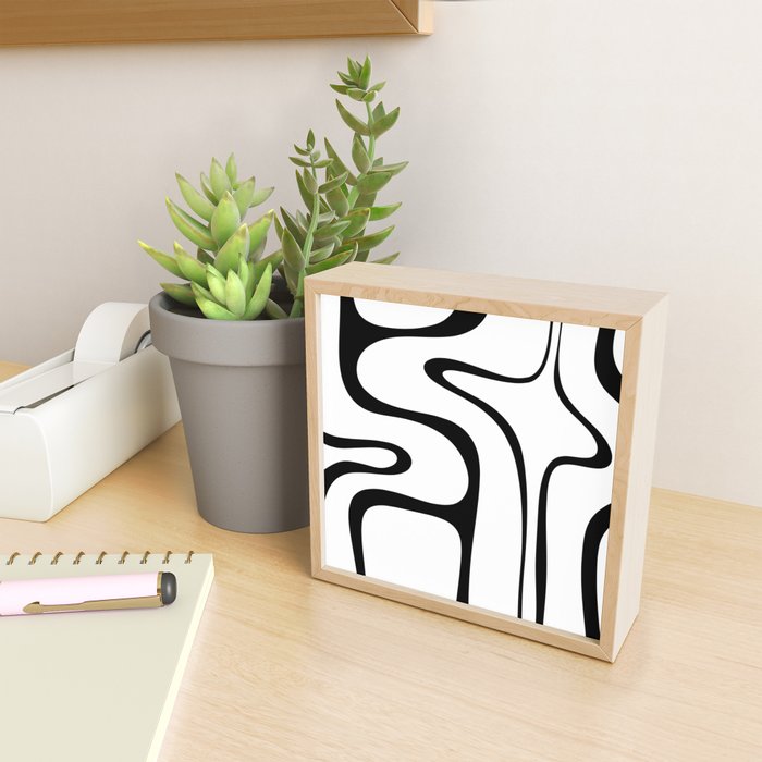 Copacetic Retro Abstract Pattern Black and White Mini Art Print Gallery Image 2