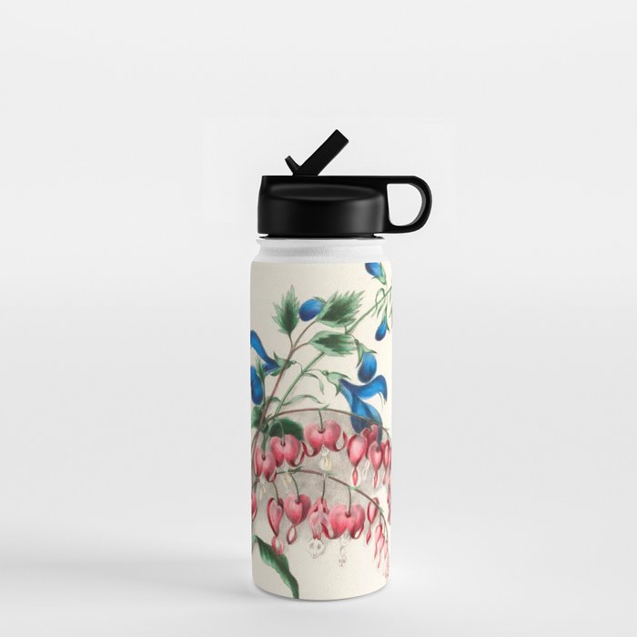  Salvia and dielytra flowers by Clarissa Munger Badger, 1866 (benefitting The Nature Conservancy) Water Bottle Gallery Image 1