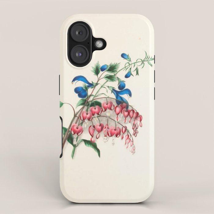  Salvia and dielytra flowers by Clarissa Munger Badger, 1866 (benefitting The Nature Conservancy) iPhone Case Gallery Image 1