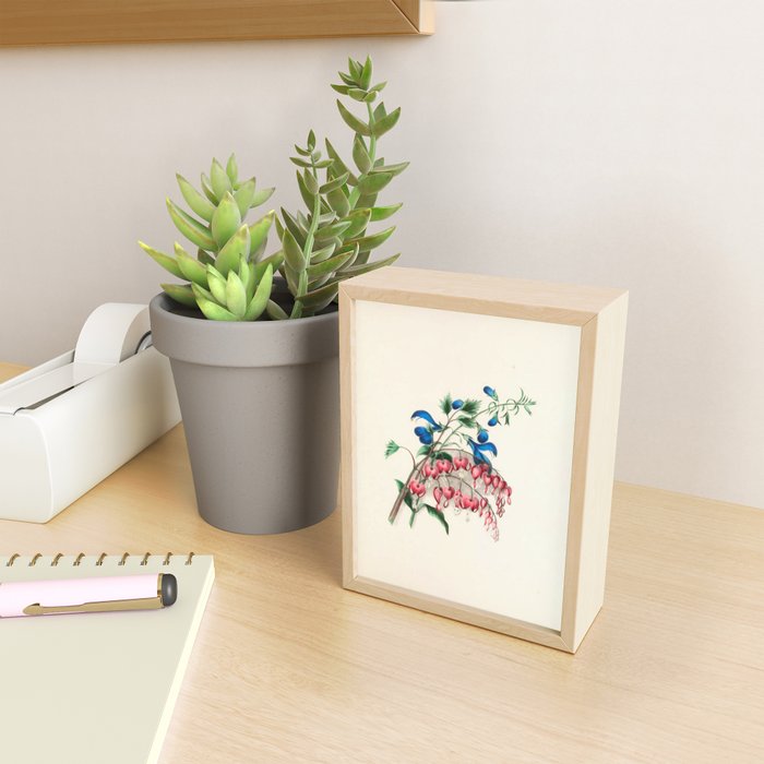  Salvia and dielytra flowers by Clarissa Munger Badger, 1866 (benefitting The Nature Conservancy) Mini Art Print Gallery Image 2