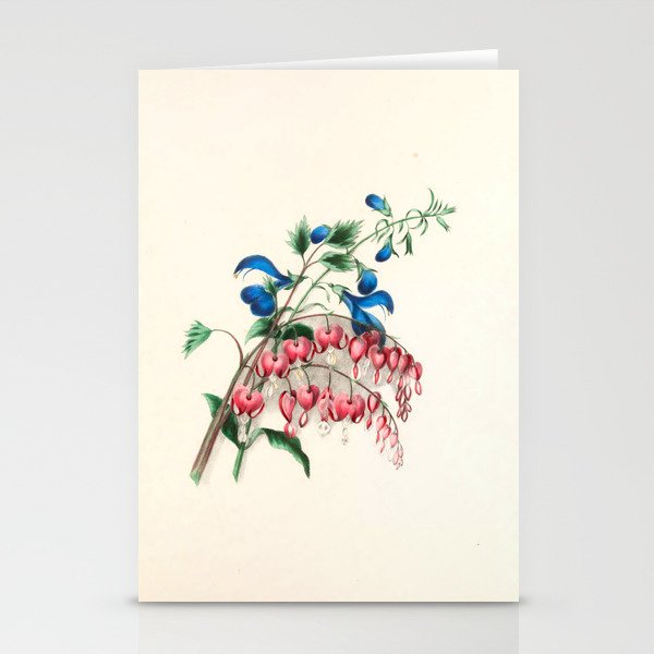  Salvia and dielytra flowers by Clarissa Munger Badger, 1866 (benefitting The Nature Conservancy) Stationery Card Gallery Image 1