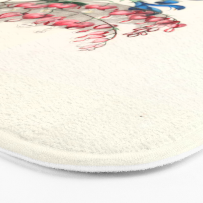  Salvia and dielytra flowers by Clarissa Munger Badger, 1866 (benefitting The Nature Conservancy) Bath Mat Gallery Image 3