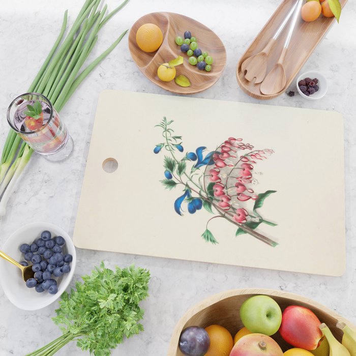  Salvia and dielytra flowers by Clarissa Munger Badger, 1866 (benefitting The Nature Conservancy) Cutting Board Gallery Image 2