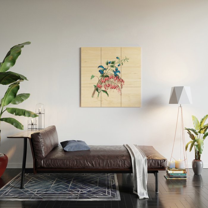  Salvia and dielytra flowers by Clarissa Munger Badger, 1866 (benefitting The Nature Conservancy) Wood Wall Art Gallery Image 2