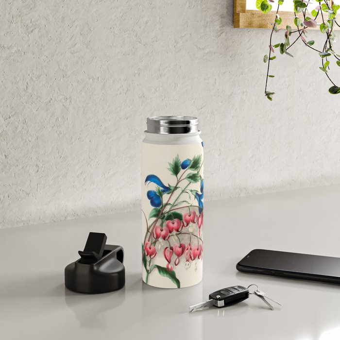  Salvia and dielytra flowers by Clarissa Munger Badger, 1866 (benefitting The Nature Conservancy) Water Bottle Gallery Image 4