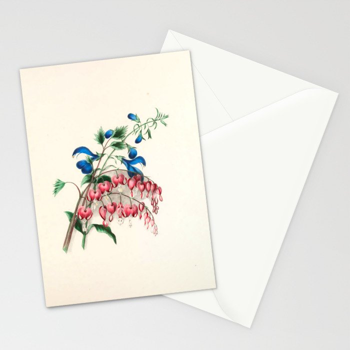  Salvia and dielytra flowers by Clarissa Munger Badger, 1866 (benefitting The Nature Conservancy) Stationery Card Gallery Image 2