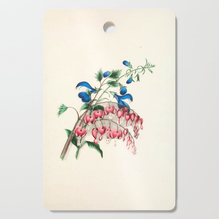  Salvia and dielytra flowers by Clarissa Munger Badger, 1866 (benefitting The Nature Conservancy) Cutting Board Gallery Image 1