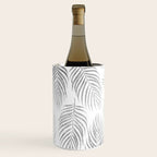 Chic elegant silver foil palm tree leaves Wine Chiller Gallery Image 1