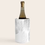 Chic elegant silver foil palm tree leaves Wine Chiller Gallery Image 2