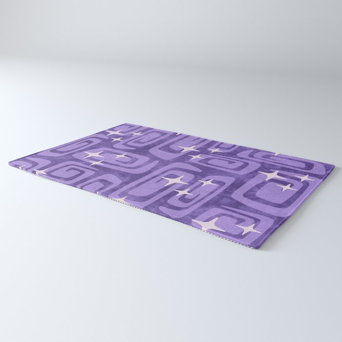 Mid Century Modern Cosmic Galaxies 584 Purple Rug Gallery Image 3