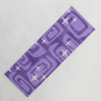 Mid Century Modern Cosmic Galaxies 584 Purple Yoga Mat Gallery Image 1