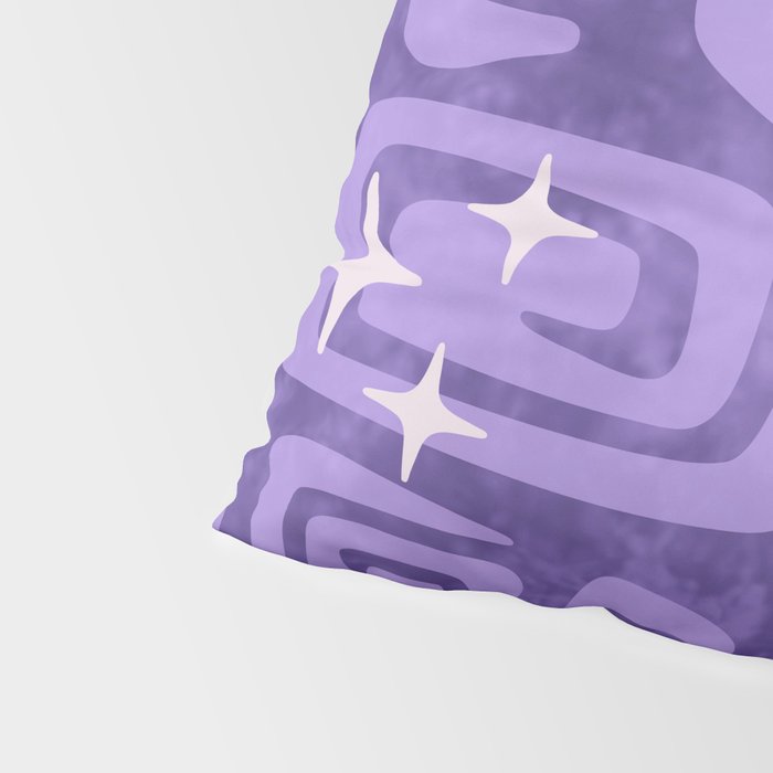 Mid Century Modern Cosmic Galaxies 584 Purple Pillow Sham Gallery Image 4