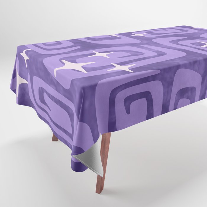 Mid Century Modern Cosmic Galaxies 584 Purple Tablecloth Gallery Image 1