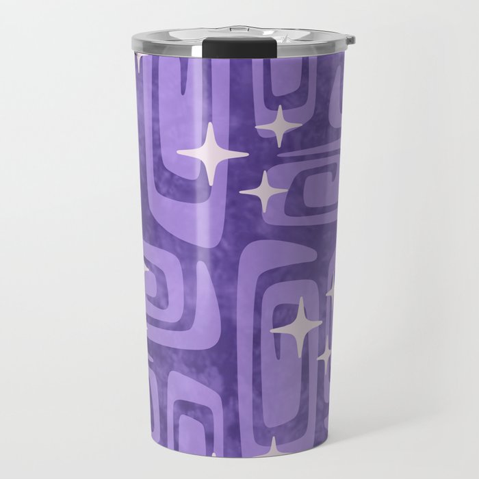 Mid Century Modern Cosmic Galaxies 584 Purple Travel Mug Gallery Image 1