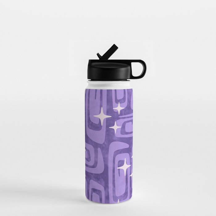 Mid Century Modern Cosmic Galaxies 584 Purple Water Bottle Gallery Image 1