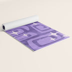 Mid Century Modern Cosmic Galaxies 584 Purple Yoga Mat Gallery Image 2