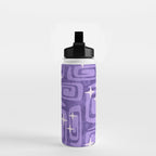 Mid Century Modern Cosmic Galaxies 584 Purple Water Bottle Gallery Image 2