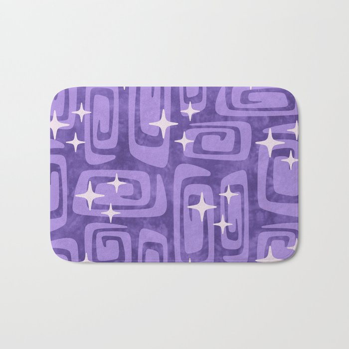 Mid Century Modern Cosmic Galaxies 584 Purple Bath Mat Gallery Image 1