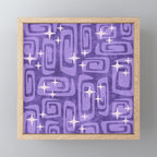 Mid Century Modern Cosmic Galaxies 584 Purple Mini Art Print Gallery Image 1