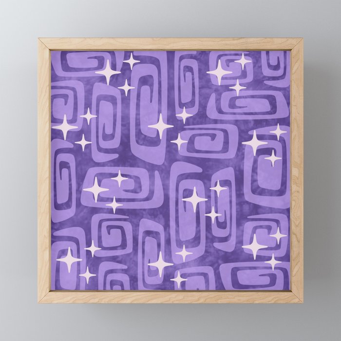 Mid Century Modern Cosmic Galaxies 584 Purple Mini Art Print Gallery Image 1