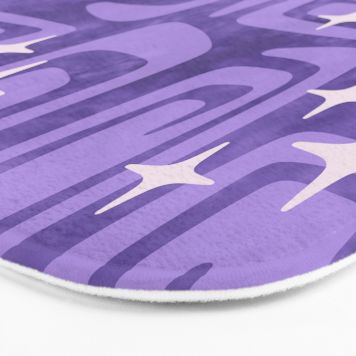 Mid Century Modern Cosmic Galaxies 584 Purple Bath Mat Gallery Image 3