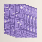 Mid Century Modern Cosmic Galaxies 584 Purple Wrapping Paper Gallery Image 3