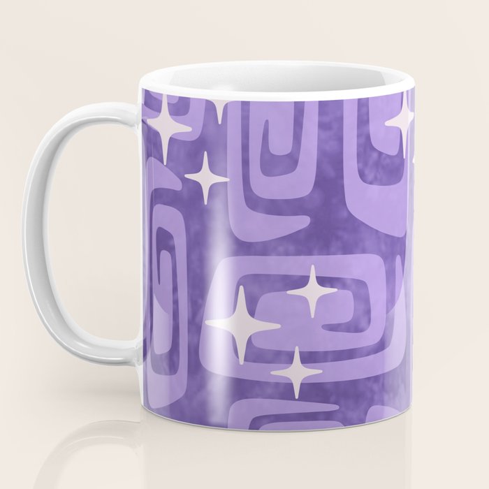 Mid Century Modern Cosmic Galaxies 584 Purple Coffee Mug Gallery Image 3