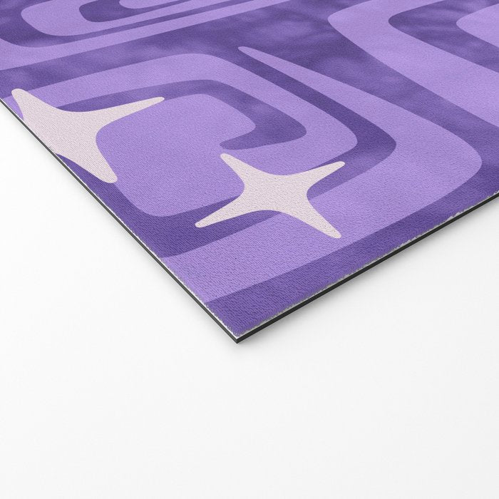 Mid Century Modern Cosmic Galaxies 584 Purple Welcome Mat Gallery Image 2