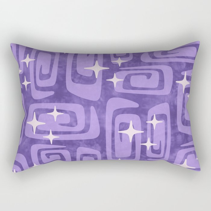 Mid Century Modern Cosmic Galaxies 584 Purple Rectangular Pillow Gallery Image 2