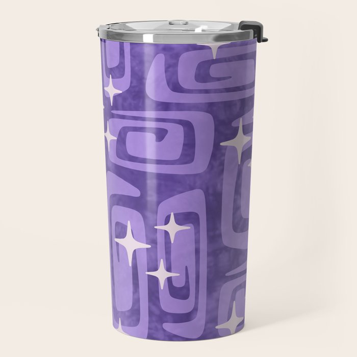 Mid Century Modern Cosmic Galaxies 584 Purple Travel Mug Gallery Image 2