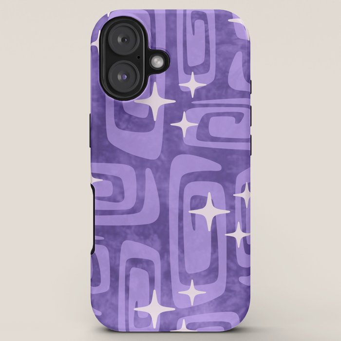 Mid Century Modern Cosmic Galaxies 584 Purple iPhone Case Gallery Image 5