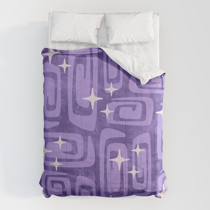 Mid Century Modern Cosmic Galaxies 584 Purple Comforter Gallery Image 6