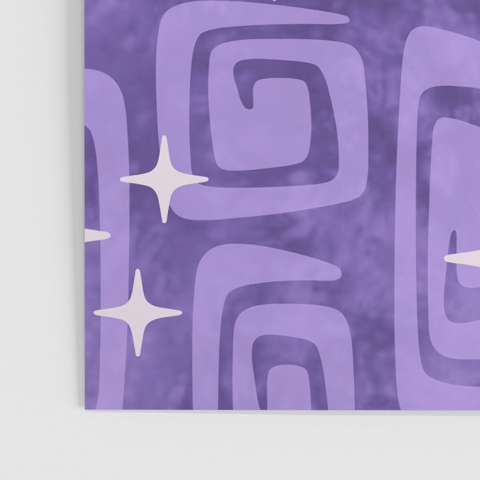 Mid Century Modern Cosmic Galaxies 584 Purple Poster Gallery Image 3