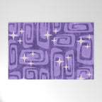 Mid Century Modern Cosmic Galaxies 584 Purple Welcome Mat Gallery Image 1
